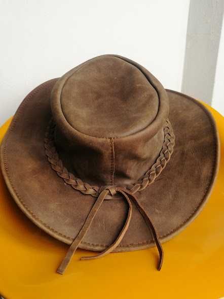 каубойска шапка дебела естествена кожа