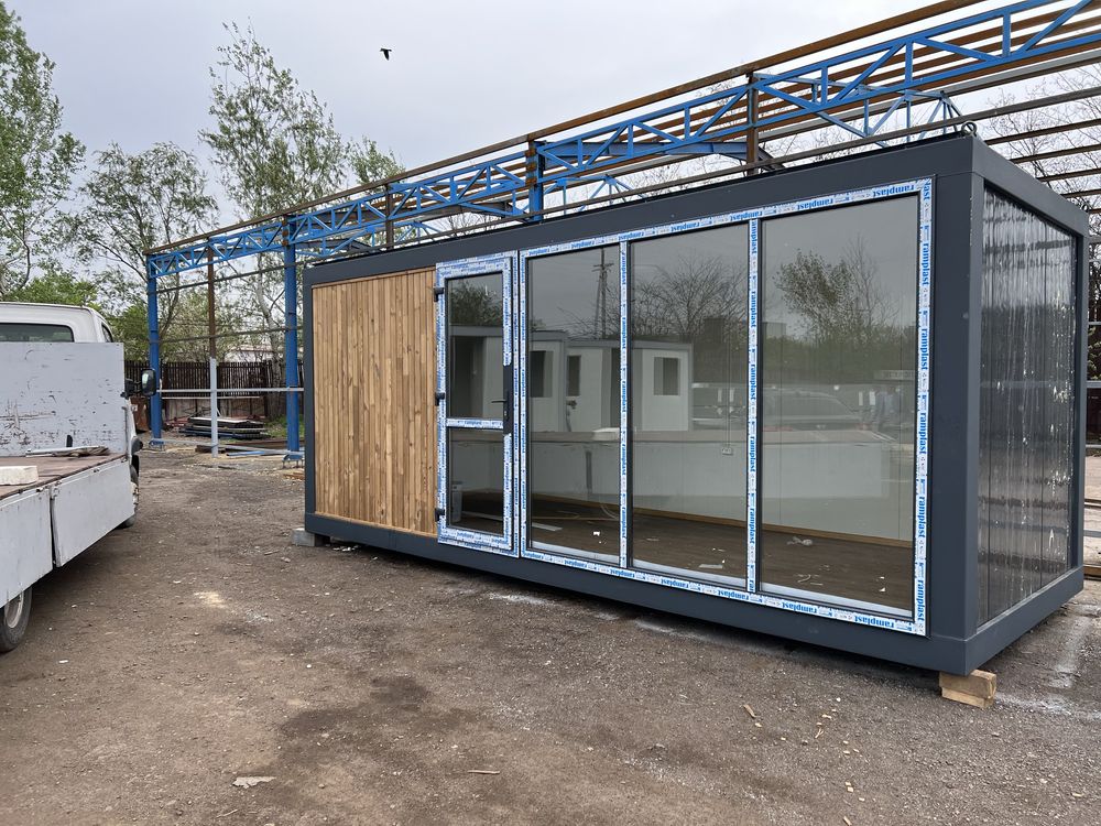Container birou containere vitrina santier paza fast food