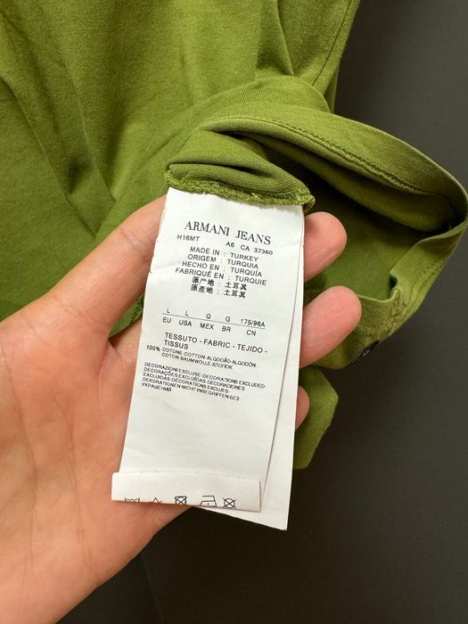 Tricou verde bărbătesc, mărimea L, Armani Jeans