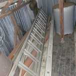 Scara din aluminiu, trei tronsoane, a cite 11 trepte