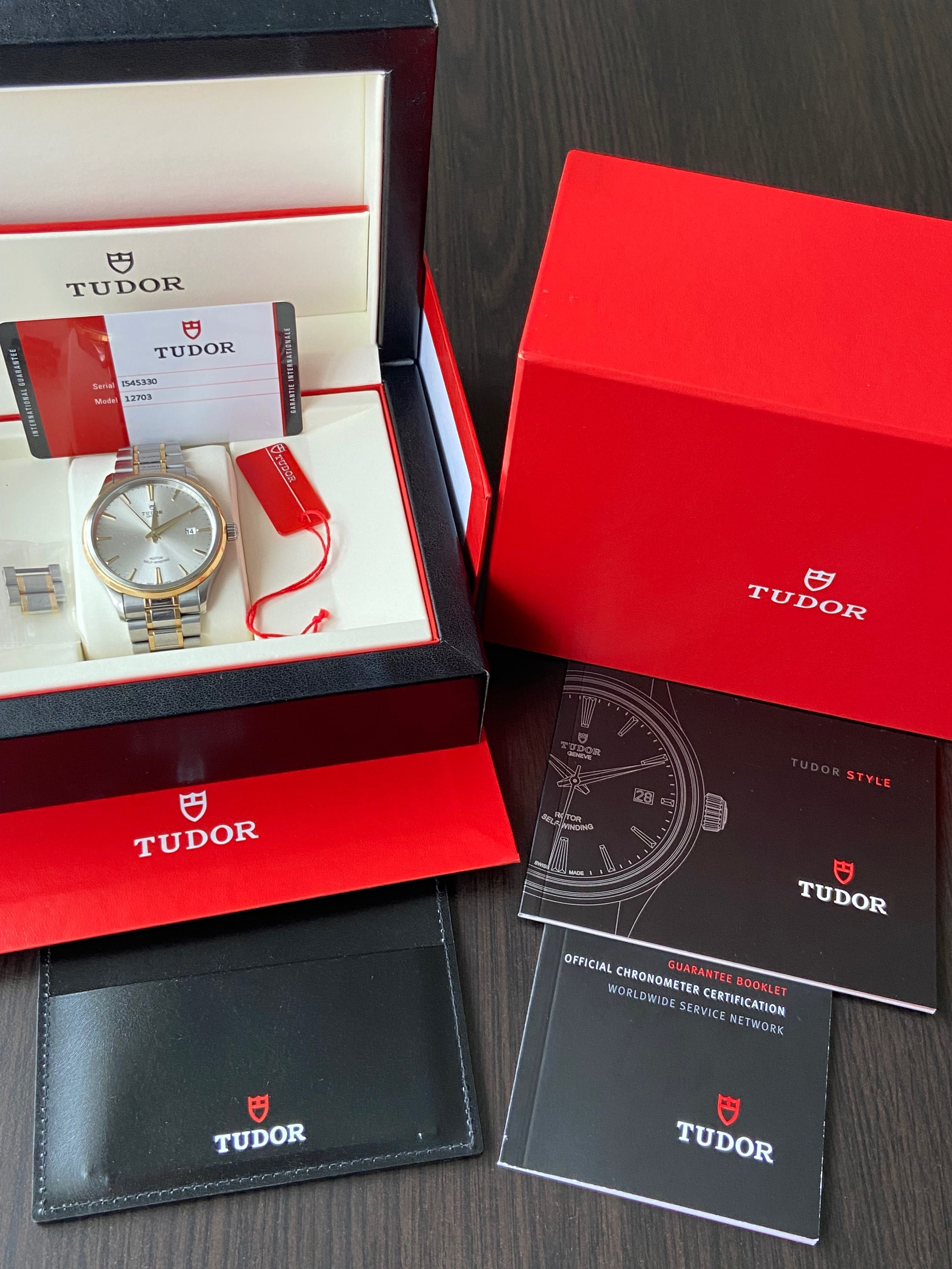 Tudor Style 12703, diam. 41 mm, oțel/aur. Mec. Tudor-eta 2824.