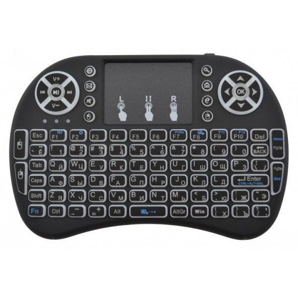 Беспроводная клавиатура Mini Keyboard Backlit с тачпадом и...