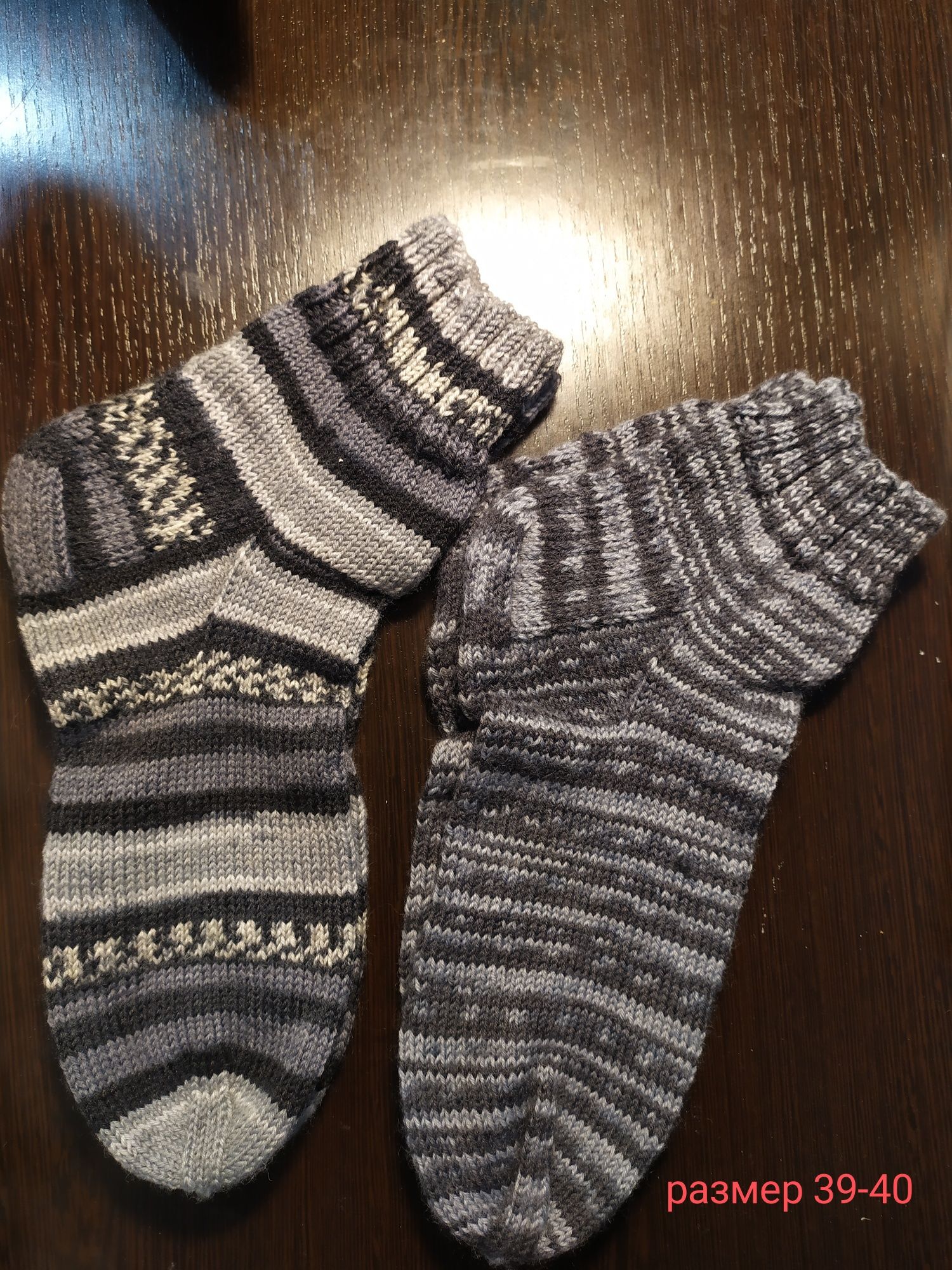 Вязанные носки мужские, женские, детские