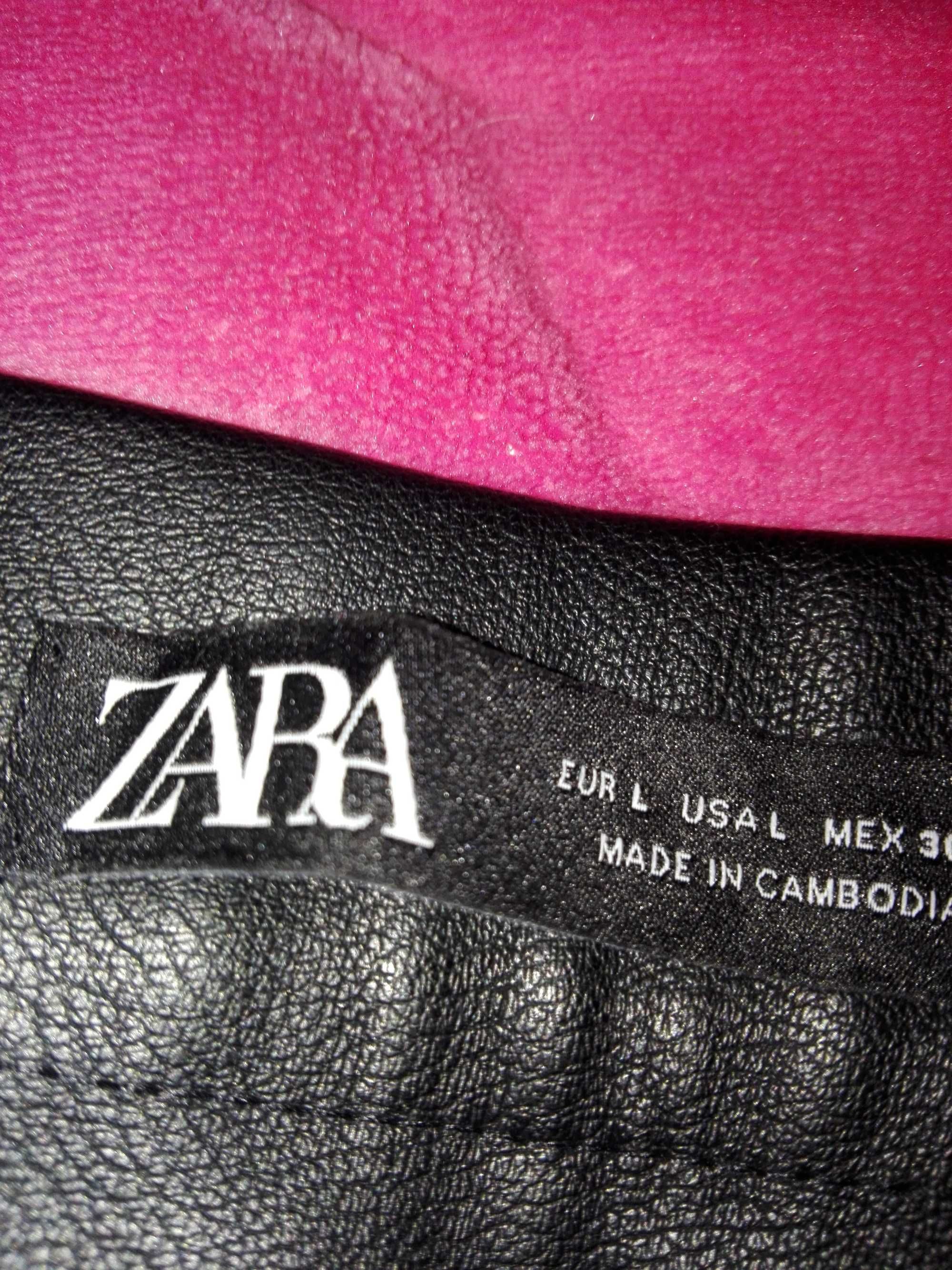 Pantaloni de piele Zara/ o salopeta