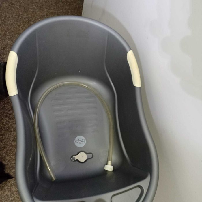 Cădiță de baie pentru bebeluși cu suport și scurgător