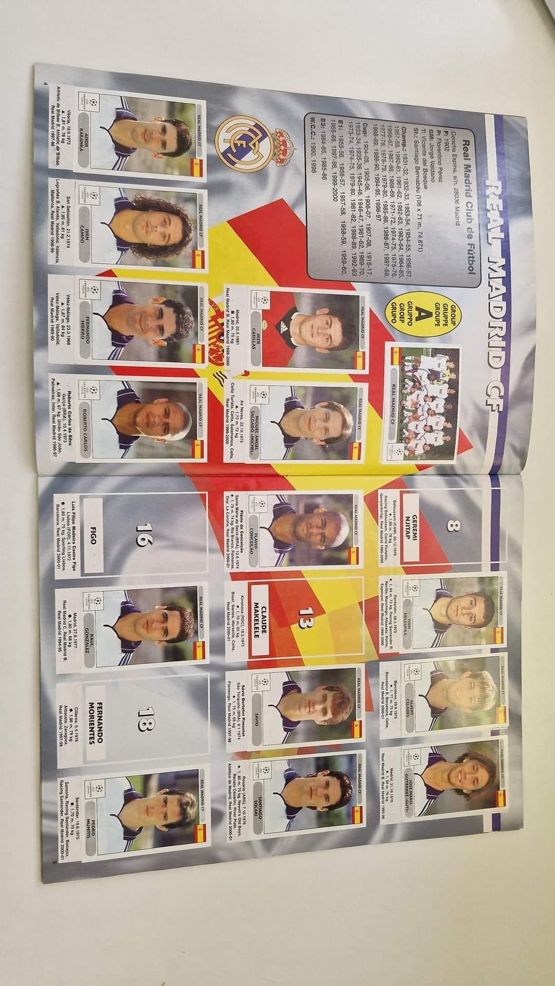 Album Panini CL 2000/2001