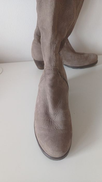 Сиви ботуши Gabor  5 1/2,  39 естествена кожа