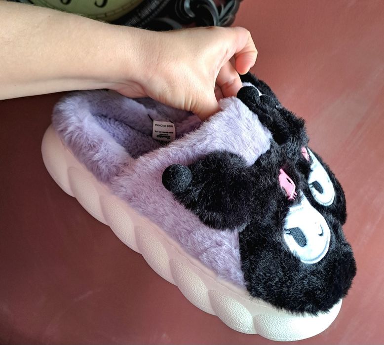 Papuci de casă kuromi super pufoși papuci kuromi sanrio