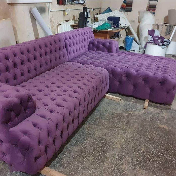 Canapea coltar model chesterfield