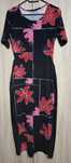 Rochie mulata cu flori rosii, lunga, M-L