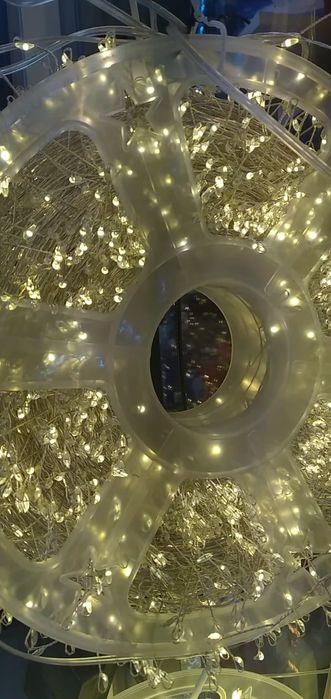 Гирлянда штора -мишура,Роса,искусственный  снег,сосульки,Ветки ели зас