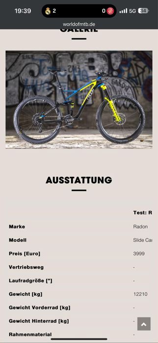 Bicicleta Radon Slide Carbon