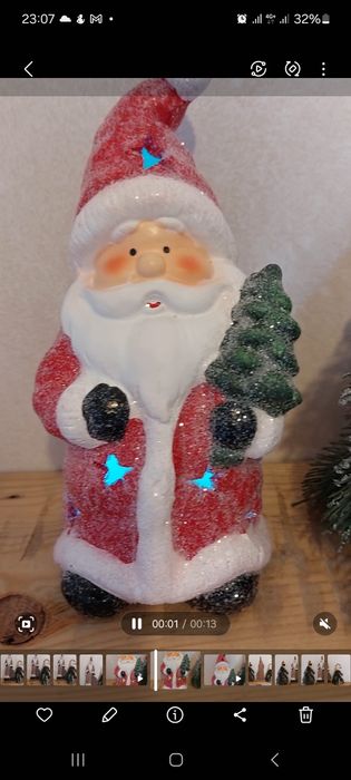 Дед мороз керамика и дерево