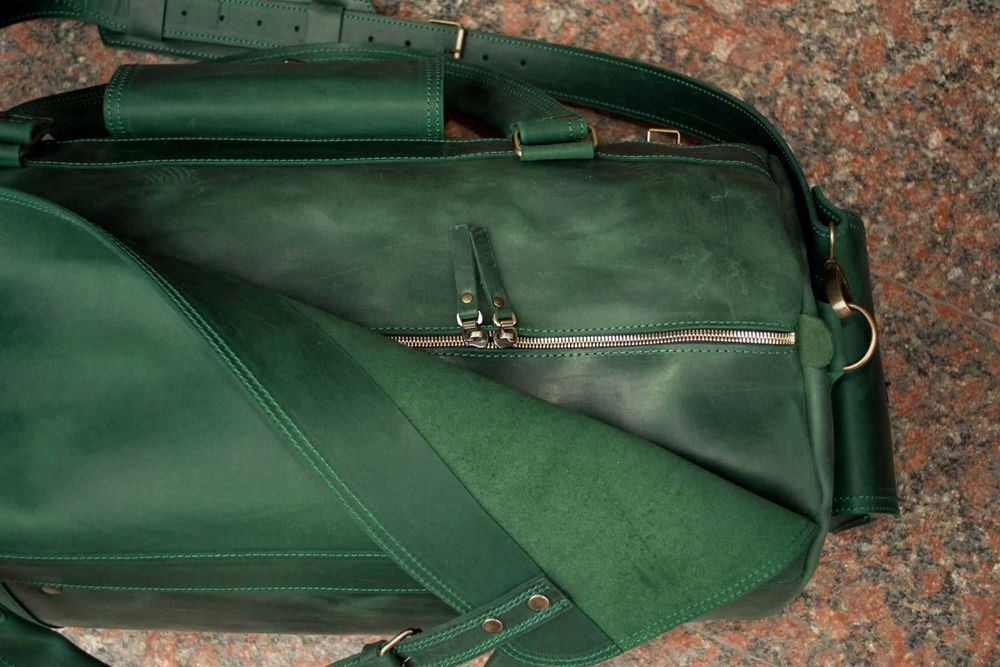 Geanta de voiaj din piele. Piele vintage. Nou. Cadou pentru bărbați