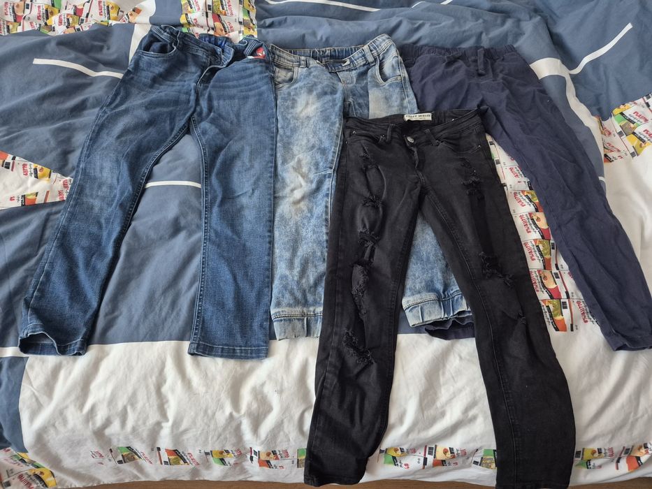Set,lot haine mar 8 ani,134.pantaloni spiderman,tricouri adidas,bluze