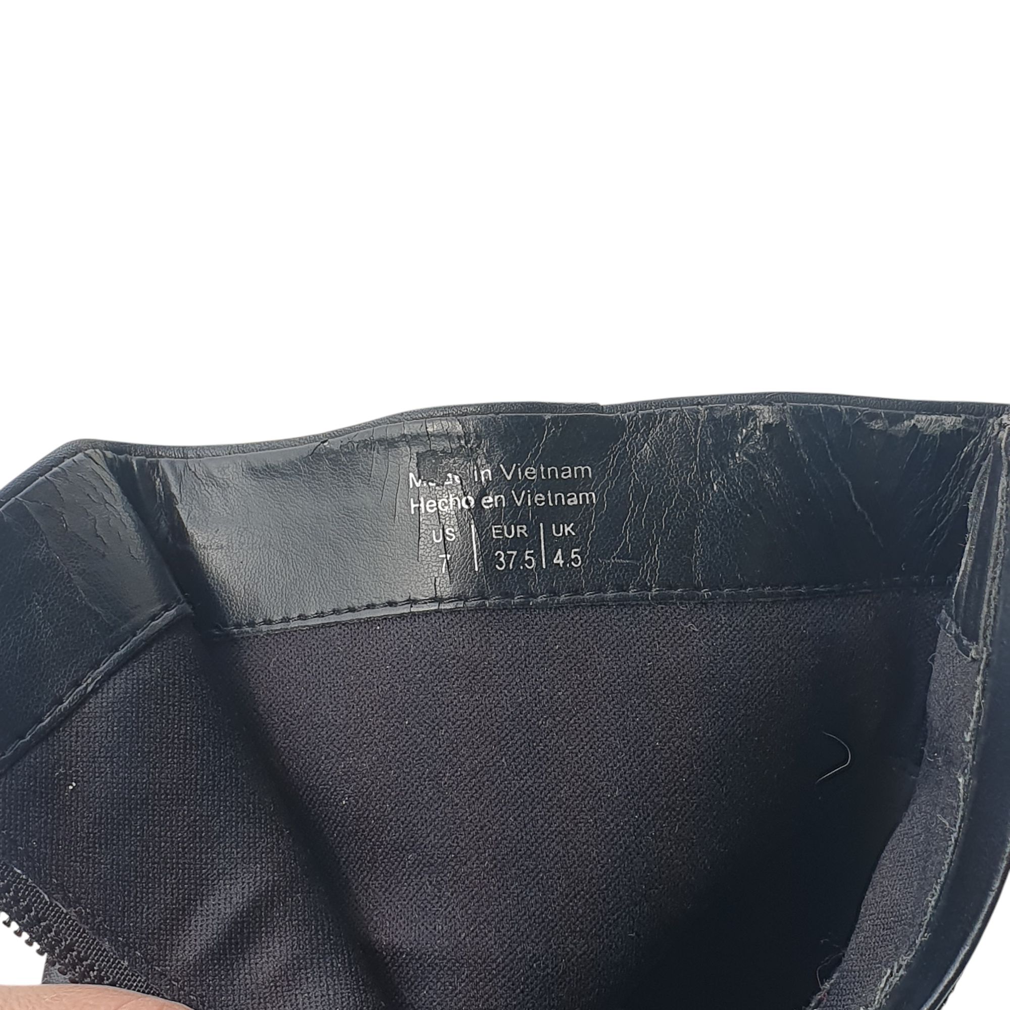 Botine piele 37,5 Aldo, cu varful ascutit, negru, ghete, toc 9 cm