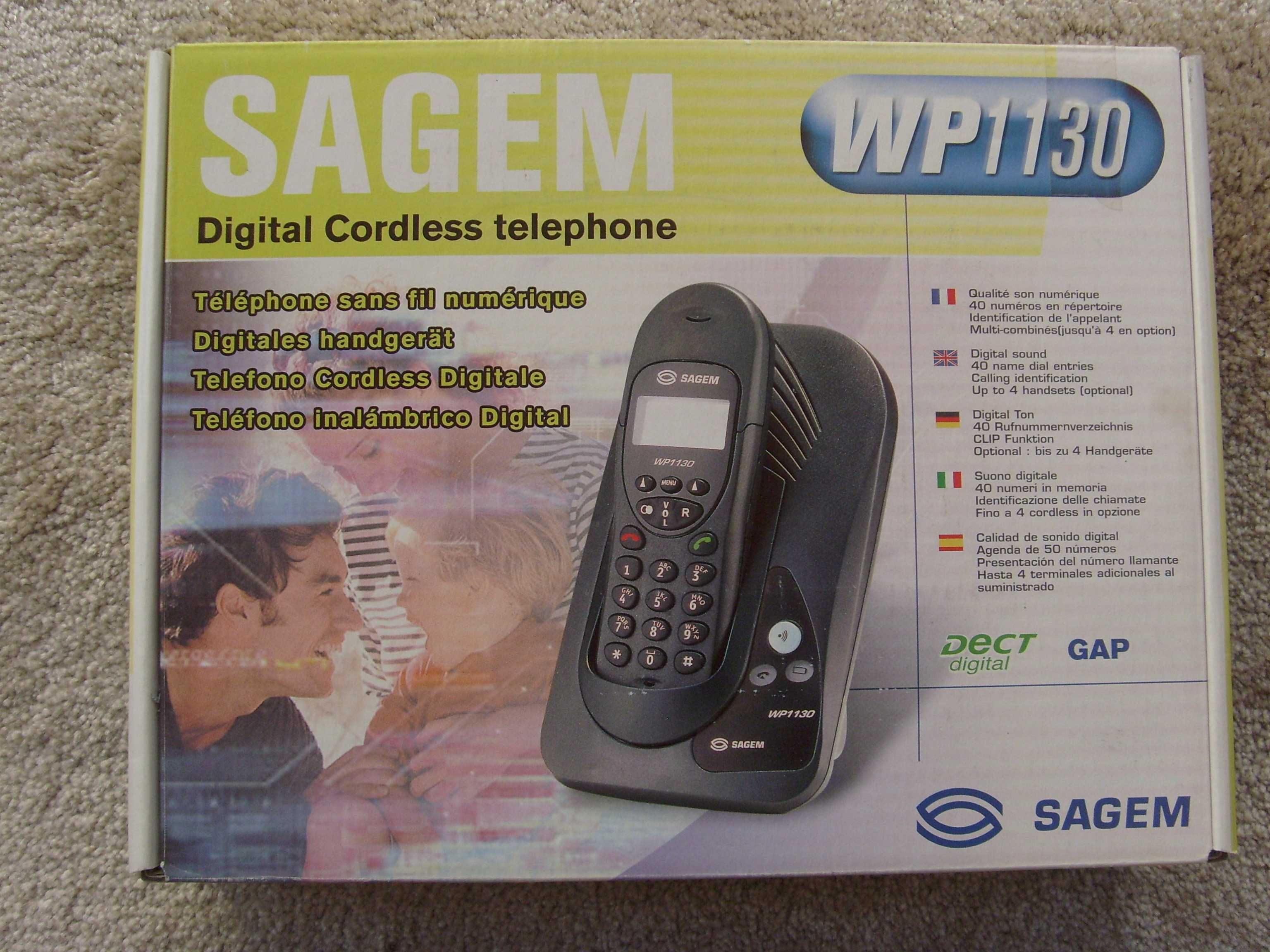 Pachet telefon fix Caller ID Slimline GE + Sagem WP 1130 baza mobila