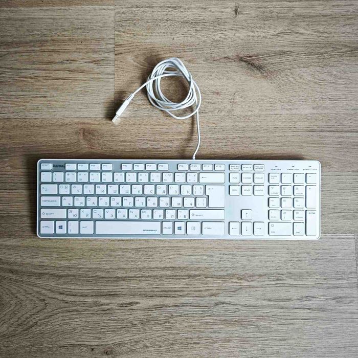 Клавиатура Hama ROSSANO - USB, бяла, с кирилица