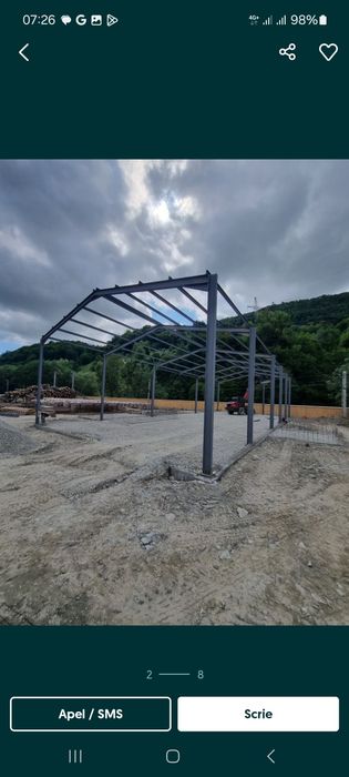 Vând hala metalica de  140 mp din profil IPE140 completa cu teava
Stru