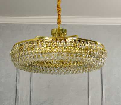 Lyustra kristall,oq va tilla rang,2 xil shaklda zal,ofis uchun qandil.