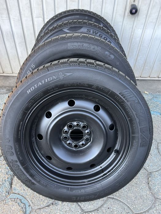 Jante 5x98mm, anvelope iarna 195/65 R15, Fiat, Alfa Romeo Citoren Opel