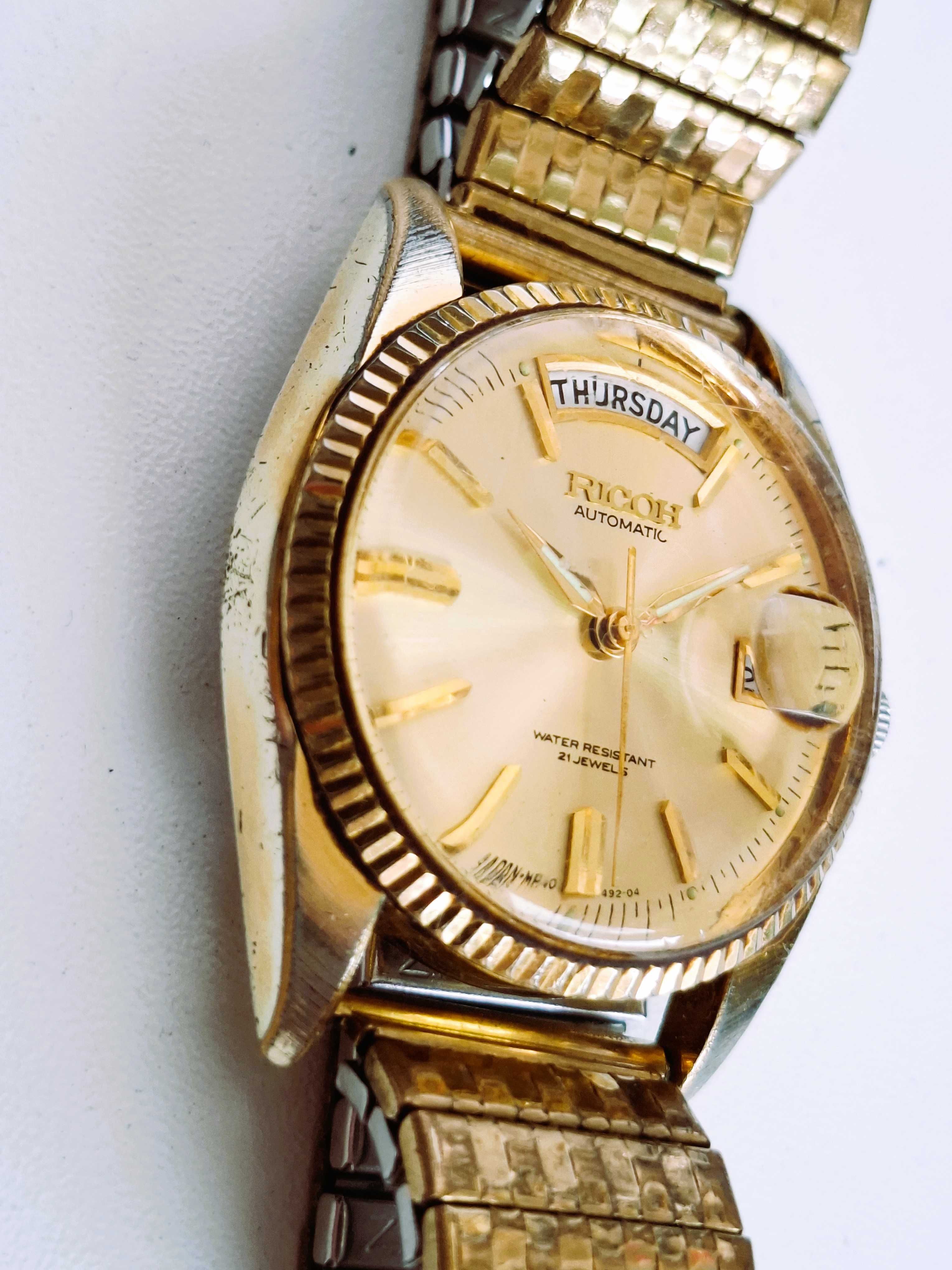 Ceas vintage Ricoh President Automatic 21 jewels day-date