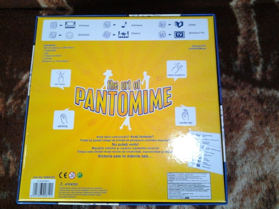 Pantomima Joc Distractiv | copii +10 ani (4 jucatori)