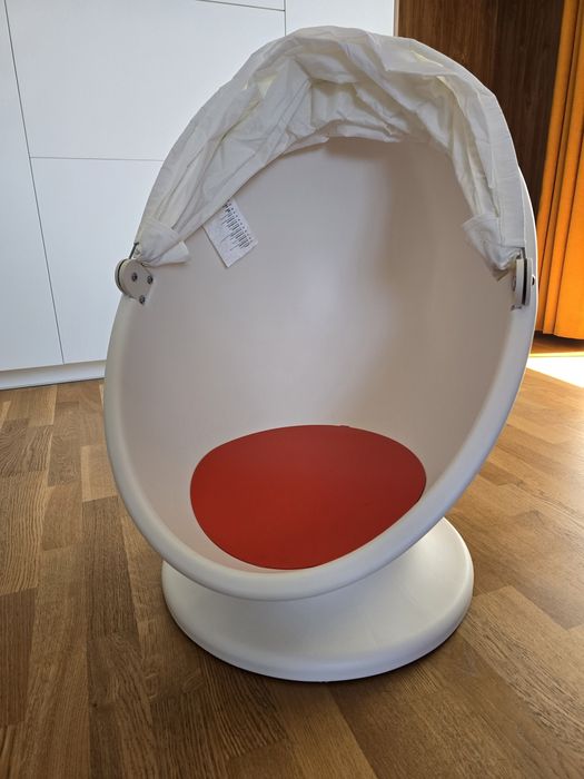 Fotoliu rotativ pentru copii - alb, roşu - IKEA PS LÖMSK