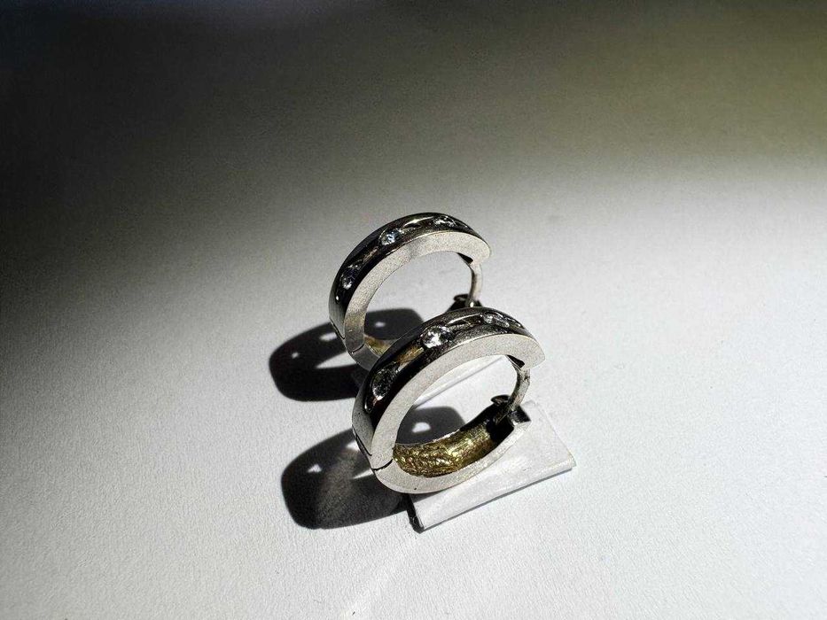 Cercei aur alb (efn) StarAmanet