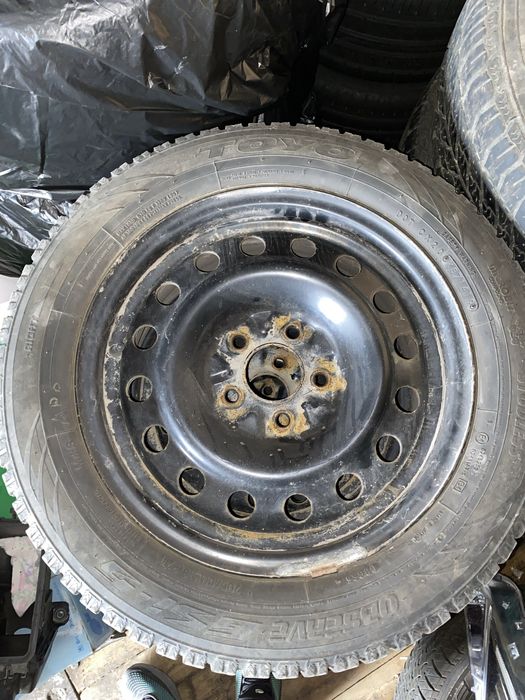 4 бр. железни джанти 16- ки, 5x114.3 с гуми 205/60/16