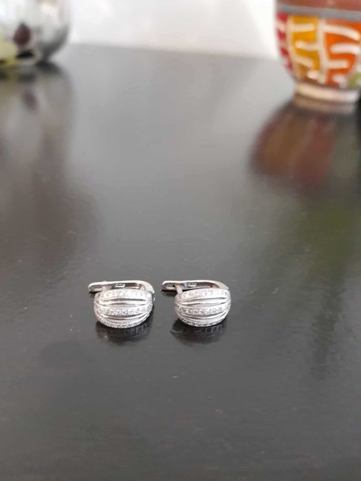 Сребърни обеци с печат