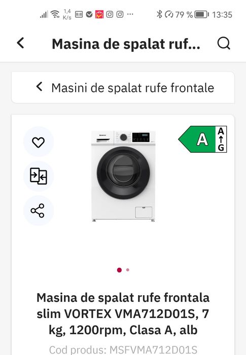 Vand set compus din  frigider +masina+aragaza de spalat marca vortex