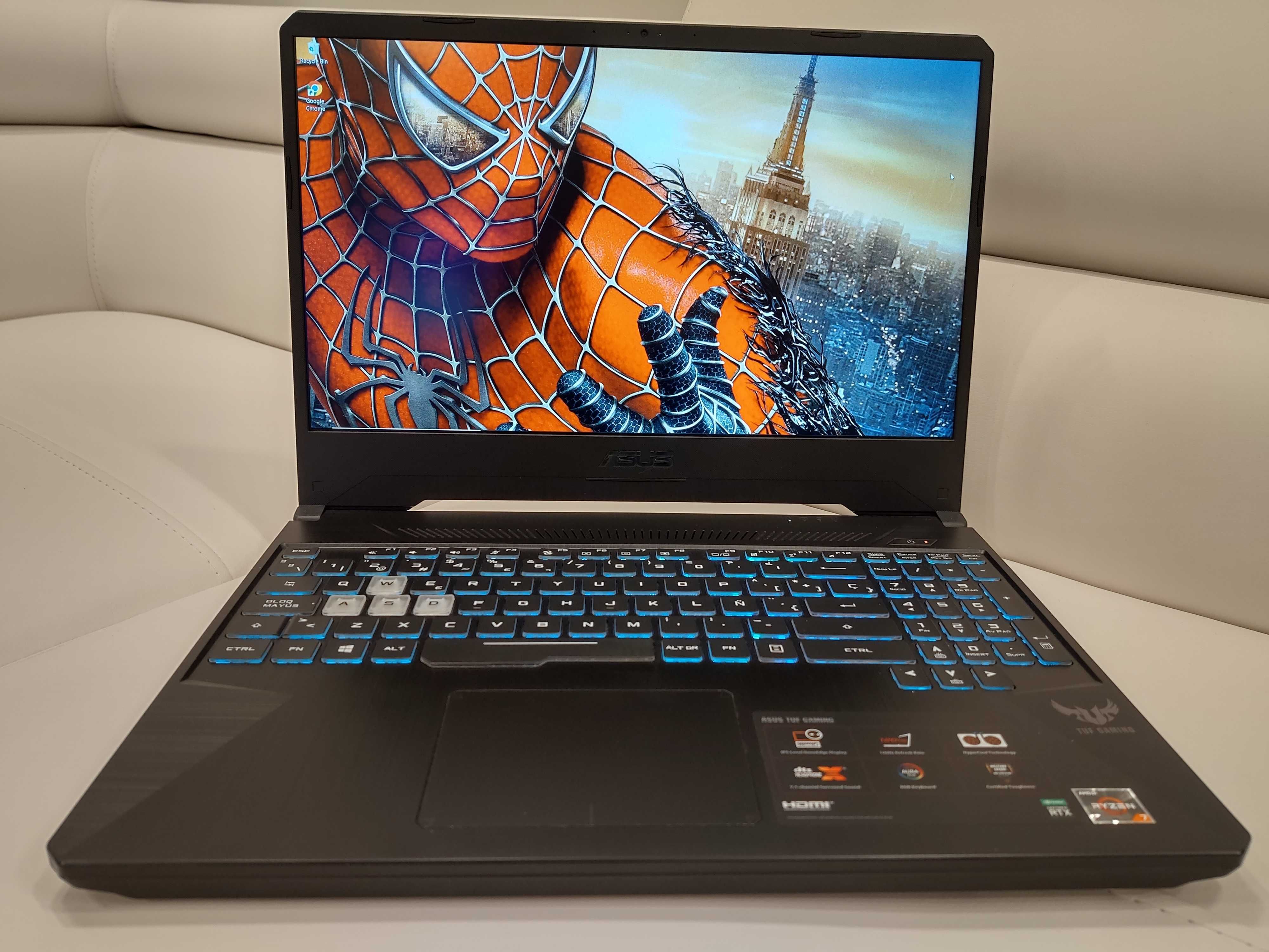 Laptop gaming Asus TUF nou, procesor Ryzen 7 , RTX 2060, ram 32 gb