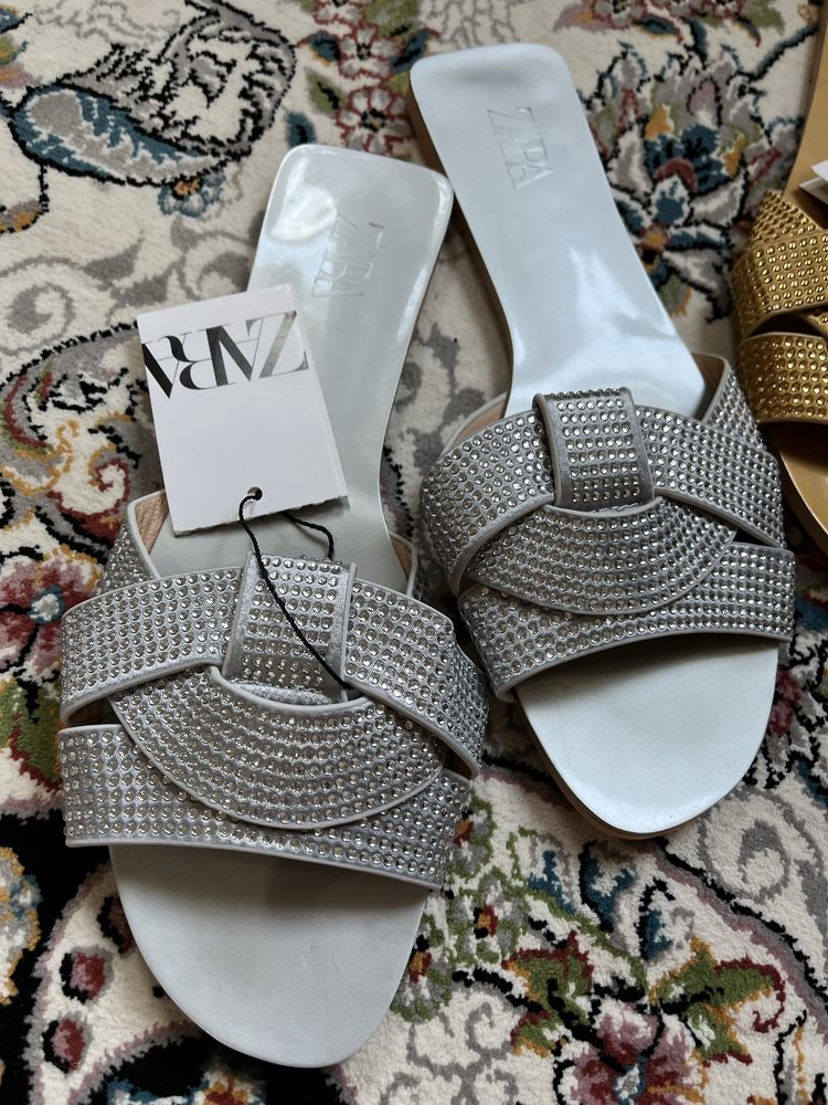 Zara тапочки новые для лето