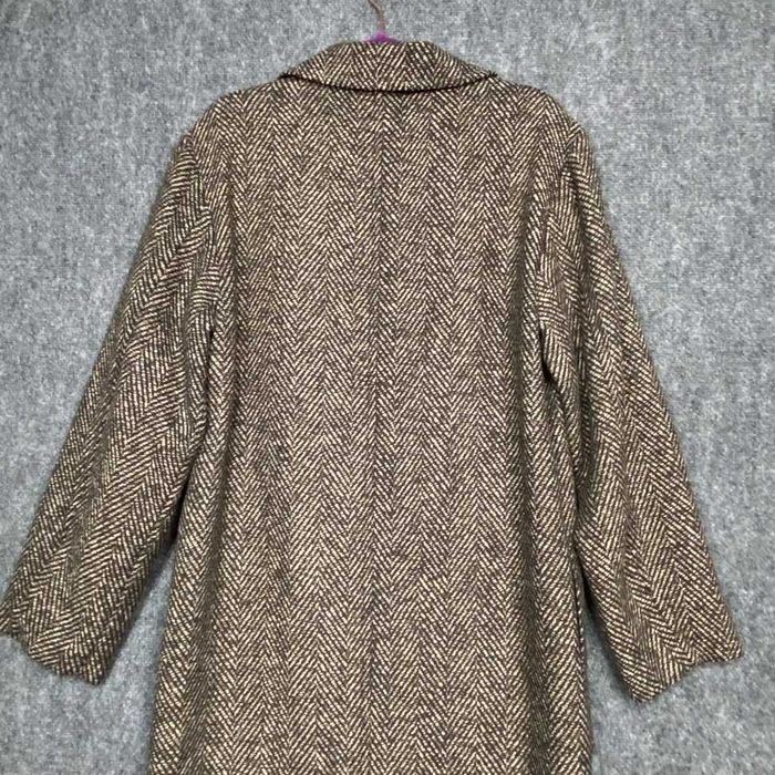 Мъжко есенно-зимно дълго палто, кафяво,вълна + хастар НОВО - XL размер