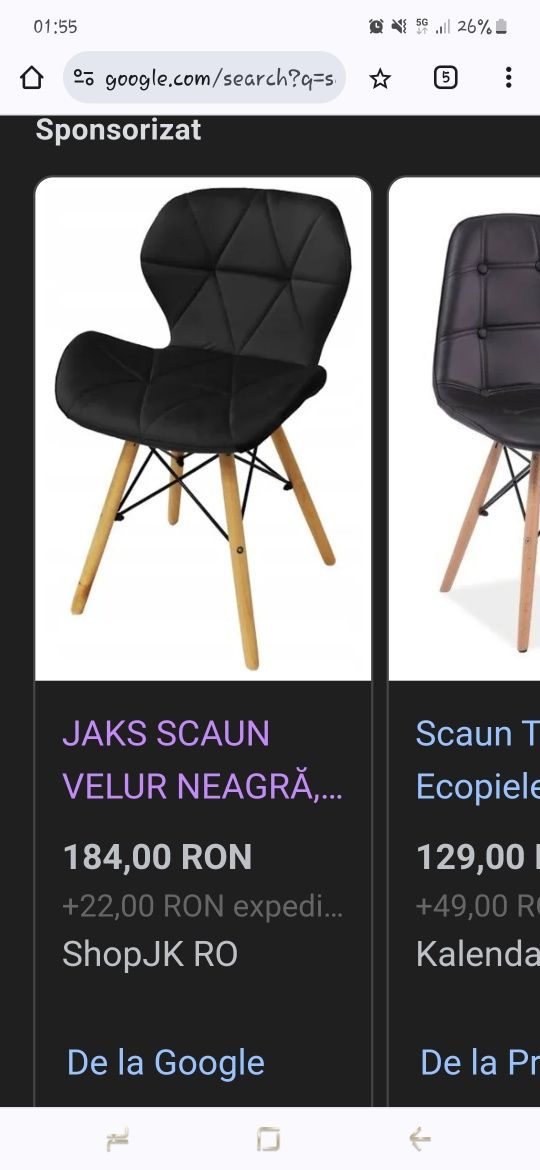 Vând scaune scandinave