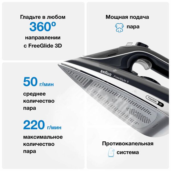 Утюг BRAUN FreeStyle 5 SI5188BK