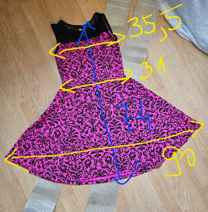 Rochie de vara culoare ciclam vasta 11-12 ani River Island