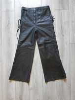 Pantaloni de piele cu sireturi pe margini - Talie 82 cm