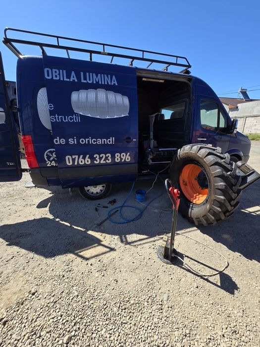 Servicii vulcanizare mobila Lumina pentru dube , camioane , utilaje