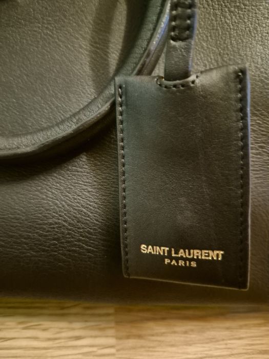 Geantă Saint Laurent Ligne Y originală, piele neagră