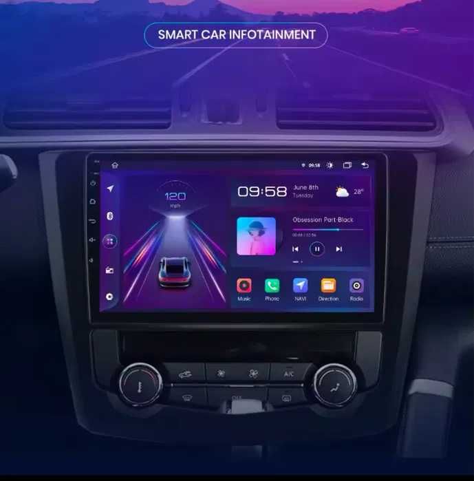 Navigatie cu Android Renault Kadjar - Wifi Bluetooth Carplay 1-8GB