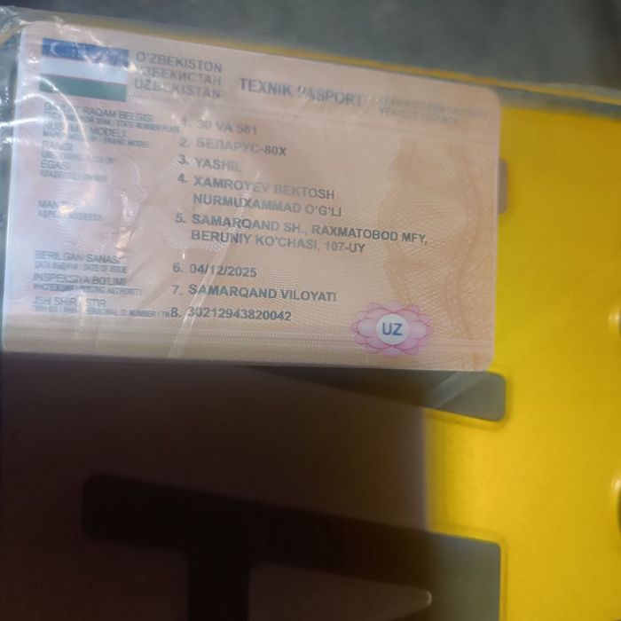 MTZ Belorus traktori sotiladi