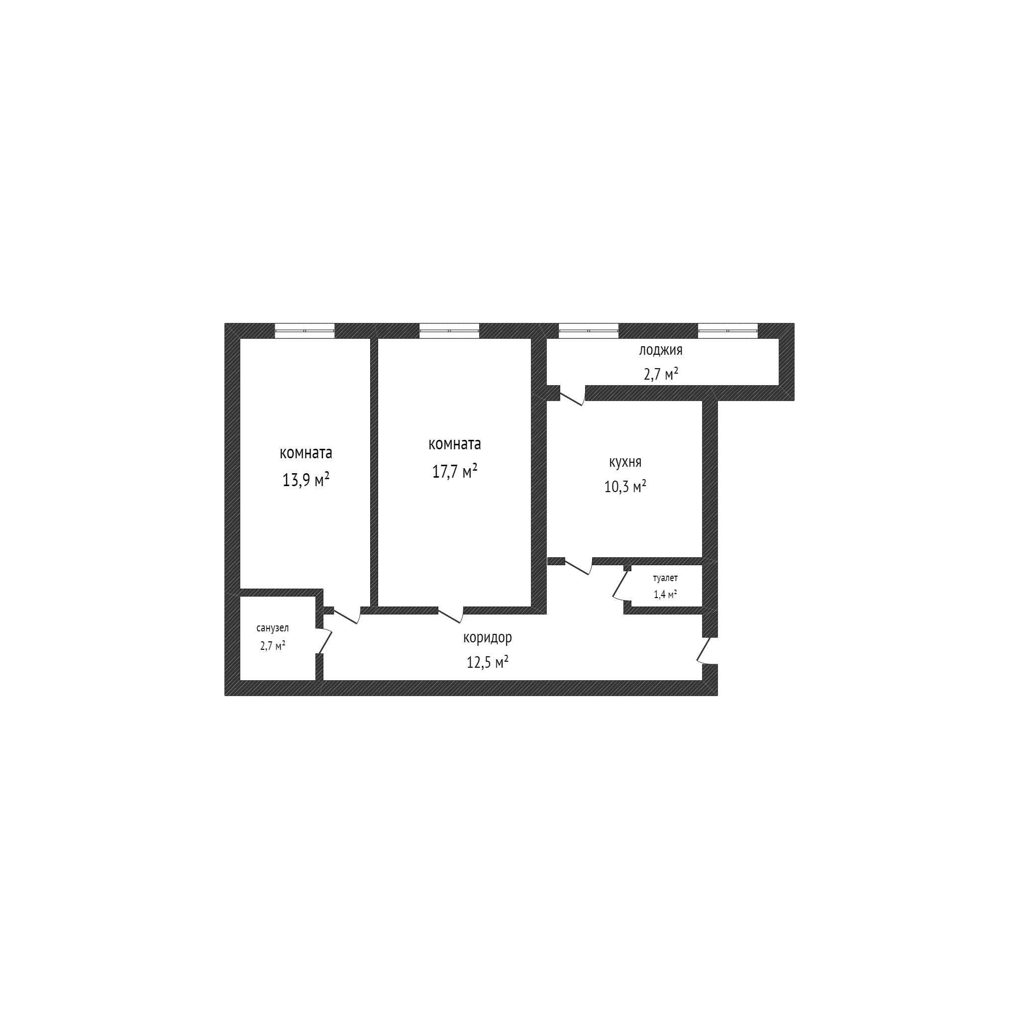 Продаётся 2-комнатная квартира, 51.2 м², 7/9 этаж - мкр Туран2