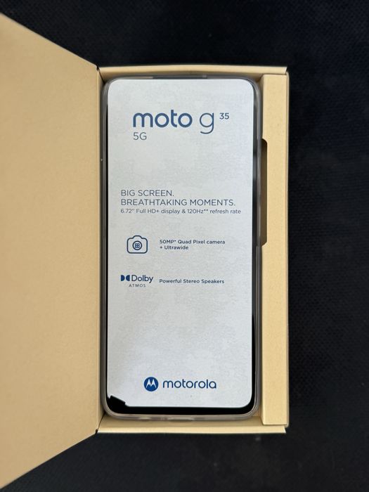 Moto G35 5G 256GB с Гаранция + Адаптор Кейс и Протектор