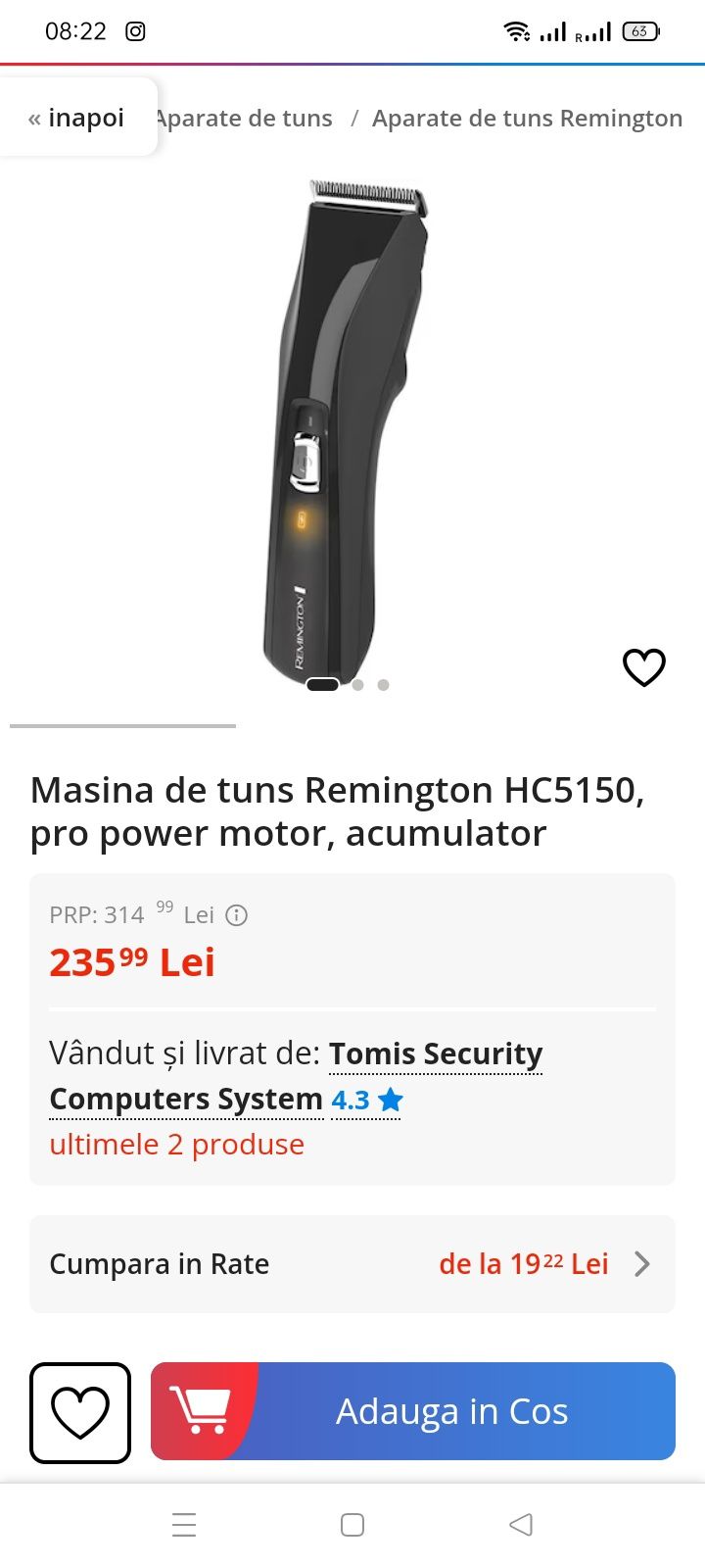 Remington pro Power HC5150