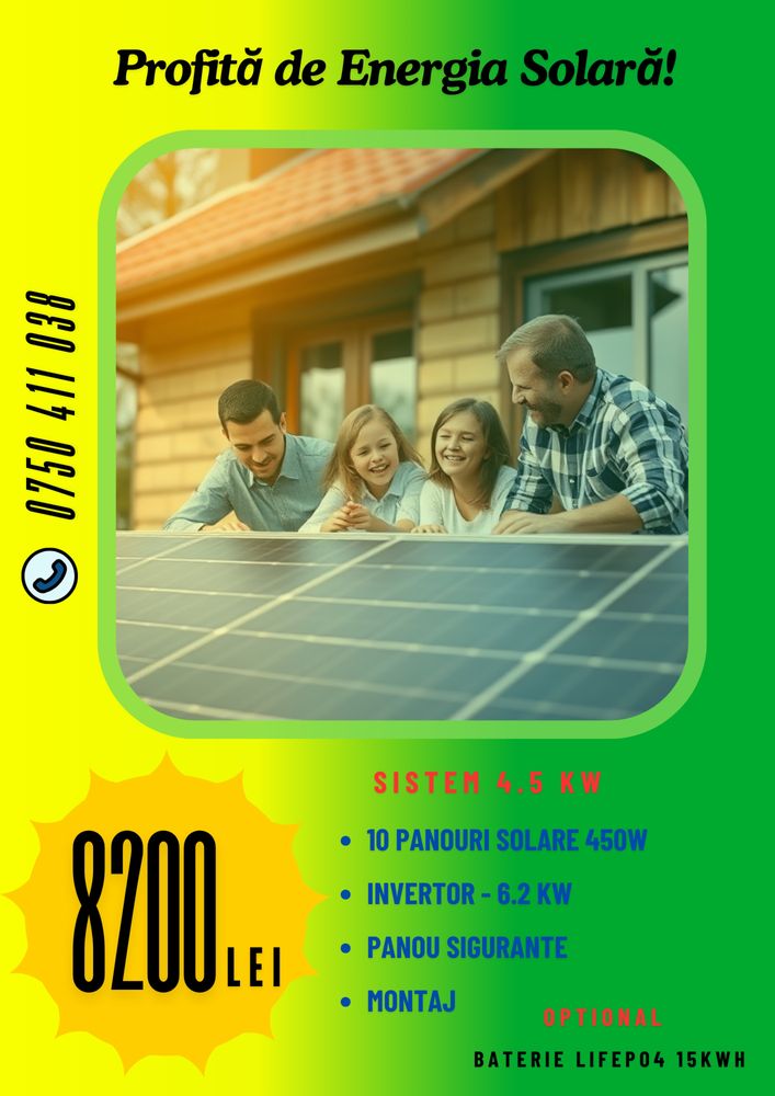Montare panouri fotovoltaice cel mai mic pret !!!