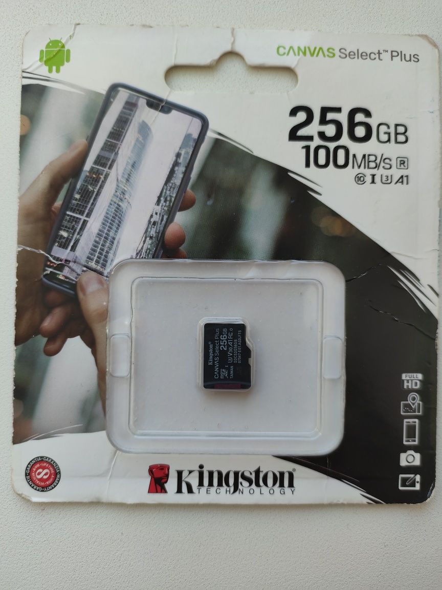 Карта памяти Micro SD 256 Kingston