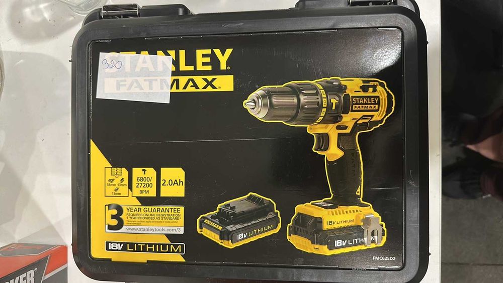 Акумулаторен ударен винтоверт Stanley FMC625D2, 18 V,с 2 бат и зарядно