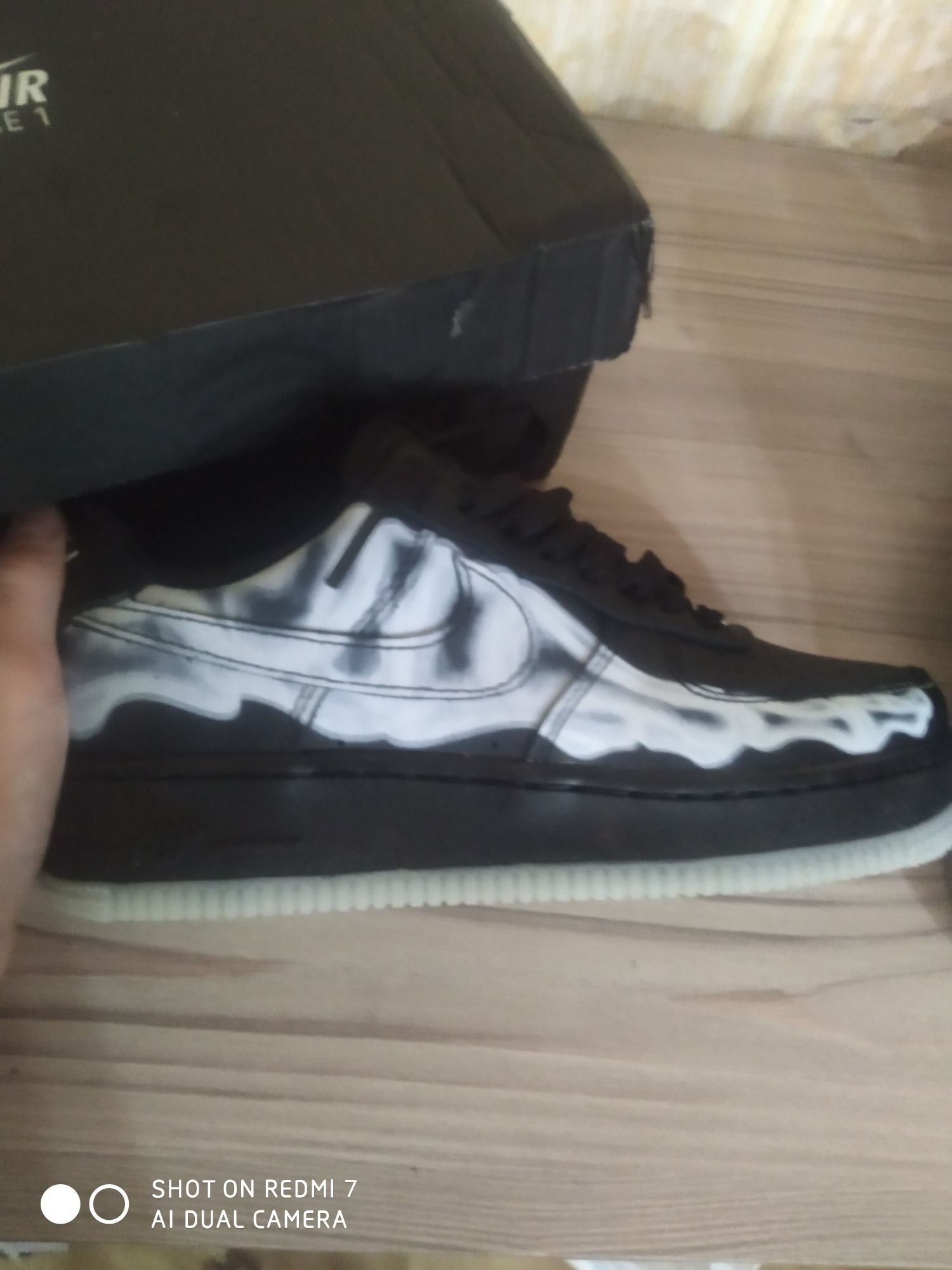 Nike Air Force 1 Skeleton Black